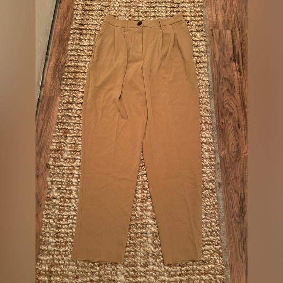 J&L ATELIER Pleated Straight Leg Trousers High Waisted Large / Size Small - Picture 4 of 4